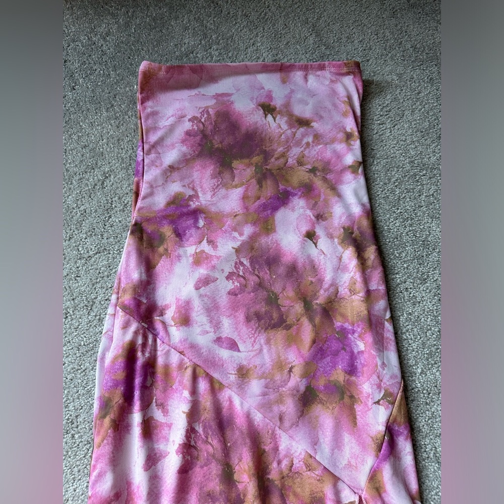 Strapless floral dress